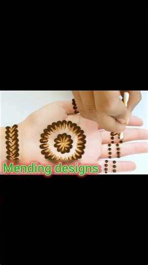 #1minute mending design using earbud#hennadesign #1minute #earbudmehndi #cottonbudmehndi #henna