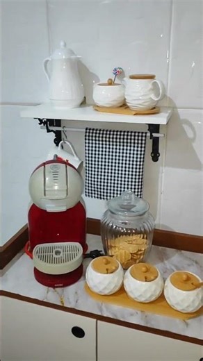 A few simple items and everything transforms, my cute little coffee corner #countryside #coffeeco...