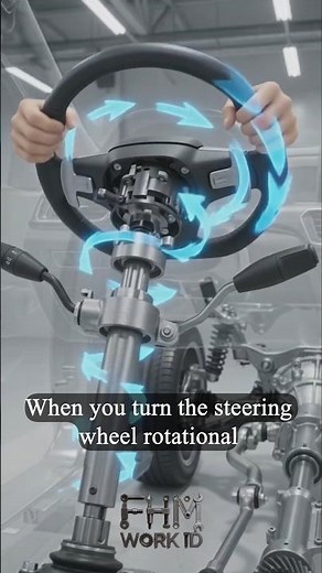 How a Car Steering System Works #CarSteering #SteeringSystem #RackAndPinion #Shorts