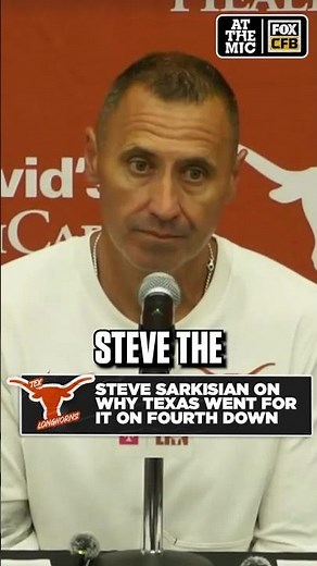 Playing it safe was never an option for Steve Sarkisian 😮‍💨 #texas #cfb #football