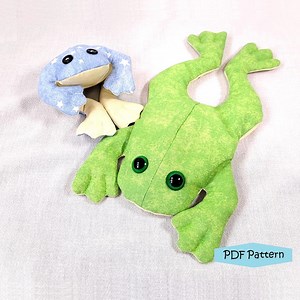 Beanbag Frog Sewing Pattern: Easy DIY Stuffed Animal (PDF Download) - 2 Sizes - Etsy UK