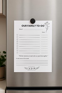 Printable Family Activity Planner | Our Family To-do List | Weekly Checklist for Fridge or Wall - Etsy UK