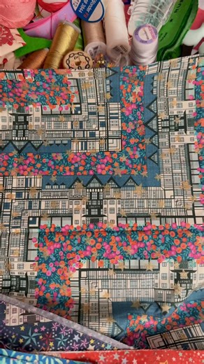 New here? Hollygon is a quilt as you go wreath or table centerpiece with applique or no applique options Auditioning Liberty Tana Lawn for my next Hollygon. The Christmas prints are sparkly and pretty, and I am leaning toward a fine stripe for the outer bound edge. Stripe or solid, what would you pick? I cannot wait to see more finished wreaths. Please tag @craftapalooza and use #craftapaloozahollygon so I can cheer you on. Ready to sew it? Comment SHOP and I will DM you the link. #quiltasyougo 