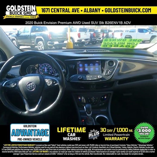2020 Buick Envision Premium AWD Used SUV Stk B26ENV1B ADV