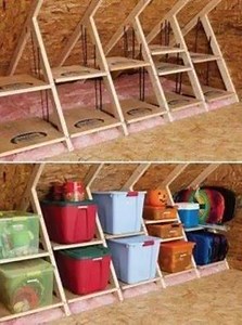 DIY ATTIC STORAGE IDEA!!! Love!! 💖 Great for organizing holiday decor!! Visit us: www.myincrediblerecipes.com via: http://www.iheartorganizing.com/2014/05/uheart-organizing-diy-attic-storage.html | Recipes From Heaven