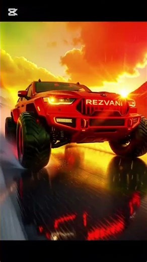 Blood-Red Rezvani Tank in Rain – Epic Slow-Motion Cinematic Drive