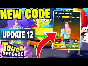 SpongeBob Tower Defense UPDATE 12 CODES! DREAM PATRICK For FREE!?