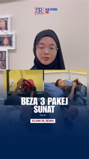 RAMAI TANYA… Apa Beza 3 Pakej Sunat di Klinik IR? 😄 Ibu ayah, dekat Klinik IR, kami faham pengalaman berkhatan boleh jadi sesuatu yang mendebarkan untuk anak-anak. Sebab tu kami sediakan 3 pilihan pakej sunat supaya anak lebih tenang, seronok dan kurang rasa takut sepanjang proses! Apa Beza Ketiga-tiga Pakej Ni? ✔️ 1. Pakej VR (Virtual Reality) Anak akan pakai VR headset dan dapat menonton video 3D yang menarik sepanjang proses sunat. Bila perhatian dialihkan dengan visual 3D, anak jadi lebih r