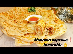 Quick skillet Msemen: foolproof Moroccan layered pancakes!! 👌🏻 #msemen #moroccanrecipe