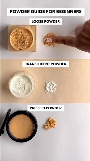 Powder Guide For Beginners 💄 Loose vs Pressed vs Translucent #shorts #makeupguide #makeup #shorts