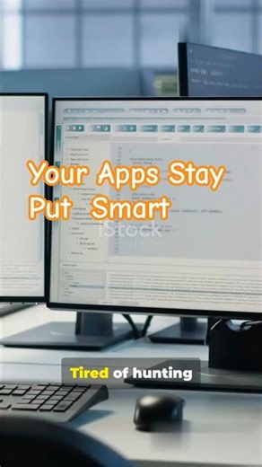 Your Apps Stay Put Smart Multi‑Monitor #Shorts #MonitorAwareTaskbar