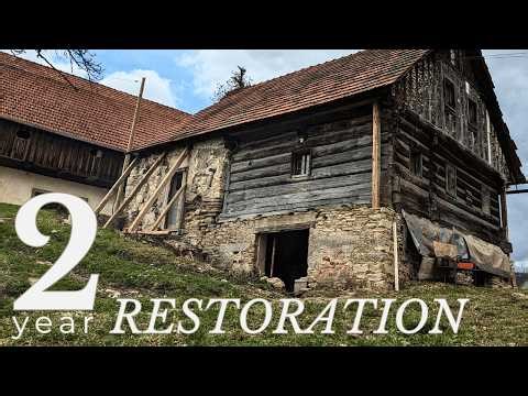 2-Years Saving Our Collapsing Limestone and Log Cabin