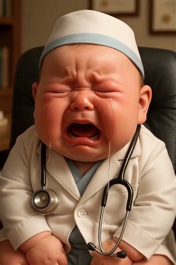A Little Baby Doctor Painfully Cries in the Hospital | baby cry video | raising little #shorts #baby