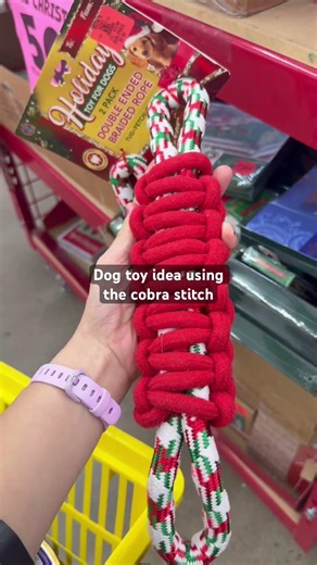 Cobra stitch boondoggle dog toy