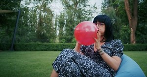 Joyful Woman Plays Balloons Imitating Reliability Stock Footage Video (100% Royalty-free) 1097675617 | Shutterstock
