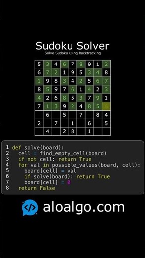 Sudoku Solver: Recursion & Backtracking 🧠