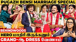 19K views · 114 reactions | Pugazh Bensi Marriage Reception-க்கு Grand Dressing வேணாம், Simple-அ இருக்கணும்னு - Sindhu Interview | Behindwoods | Facebook