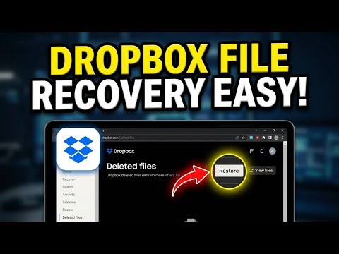 How to restore files in Dropbox using file recovery - Easy Tutorial