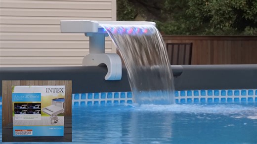 Watch INTEX POOL  Waterfall - Intex Multi-Color LED Waterfall Cascade Model CLW090  on Amazon Live