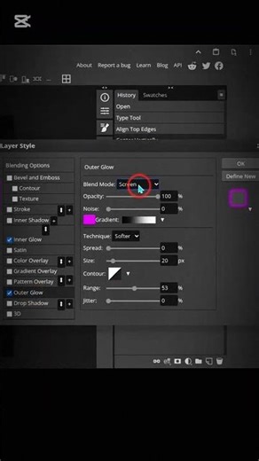 NEON Text Glow Effect in Photoshop ✨ | Satisfying Edit #shorts #graphicdesign