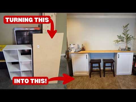 New Kitchen Breakfast Bar From Scraps! (DIY)