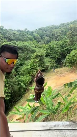 Zip lining was actually fun #vairalvideo #vacation #zipline #shorts