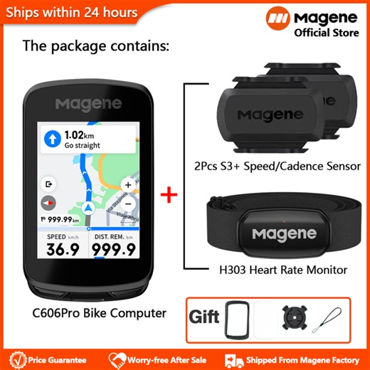 Magene C606 Pro Smart Bike Computer Navigation Capability Pro Waypoint Navigation Back-to-Start Color Touchscreen Wi-Fi Bluetooth Data Transfer | Lazada Singapore