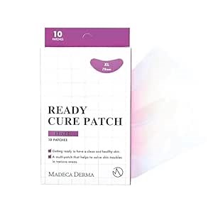Madeca DERMA Ready Cure Patch Flexible – XL Hydrocolloid Patches for Large Area Coverage, Perfect for Acne, Zits, Blemishes, White & Blackhead Wound Care (10 Patches/Extra Large Size / 78mm)