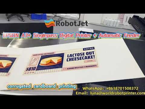 RobotJet Large format digital single-pass printing machine corrugated boxes #singlepassprinter