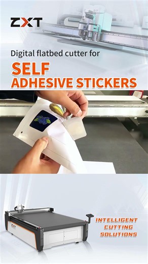 Self-Adhesive Sticker Kiss Cutting for Easy Peel Labels ZXT CNC Machine