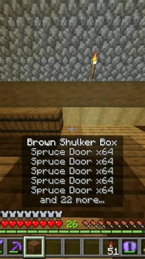 I Collected a Shulker Box Full of Spruce Doors! Ep37 #shorts #minecraft #minecraftsurvival