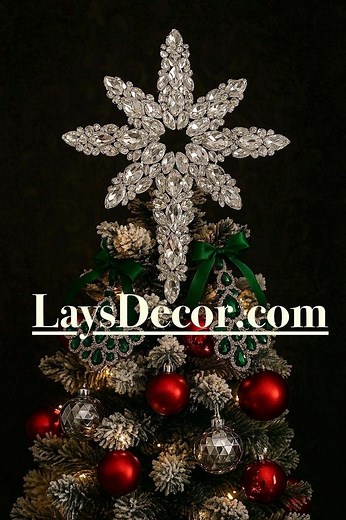 Luxury Crystal Bethlehem Star Tree Topper | Handmade Rhinestone Christmas Tree Topper | Elegant Holiday Decor - Etsy