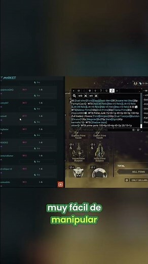 Warframe Market: Manipulación de Precios y Comercio Explicado #shorts