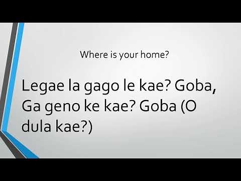 SEPEDI LESSON NO 6 SOME USEFUL EXPRESSIONS