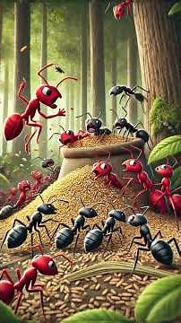 "The Great Ant War|A Tale of Conflict and Unity | Animated Story for Kids"