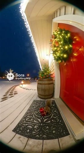 Tiny Squirrel Pulls Off Christmas Heist!#SquirrelHeist #ChristmasFun #CCTVPrank