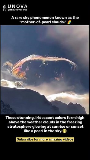 Rare Mother-of-Pearl Clouds Lighting Up the Sky 🌌✨