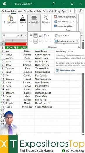 Combinar Celdas en Excel como un Pro