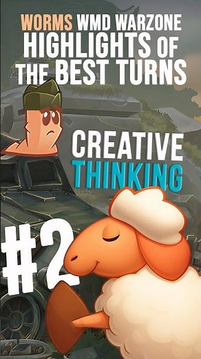 The Best Turns #2: CREATIVE THINKING💡| Highlights⚡ | Worms W.M.D Warzone☢️ #gaming #wormsgaming