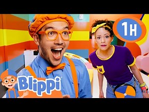 Fun at Color Factory NYC!💡🌈 | Blippi 1 Hour Fun | Moonbug Kids - Fun Stories and Colors