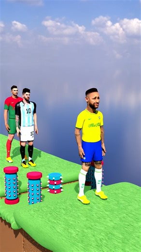 Help Ronaldo For Cross And Jumping Over The Vertical Spike Trap Game Challenge😢✅#shorts