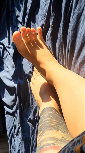 Feet in Morning Sun Relaxation