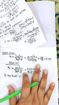 Find Root of Equation Using Newton Raphson Method | Numerical Methods Example #shorts