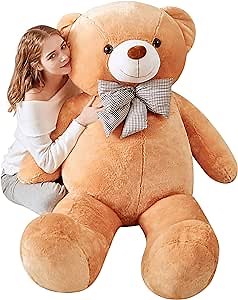 IKASA Giant Teddy Bear Plush Toy Stuffed Animals (Brown, 59 inches)