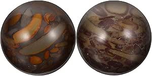 2pcs Baoding Balls, Chinese Meditation Balls Health Exercise Massage for Hand Relaxation Stress Relief Manual Massage Exercise Tool 0.98inch