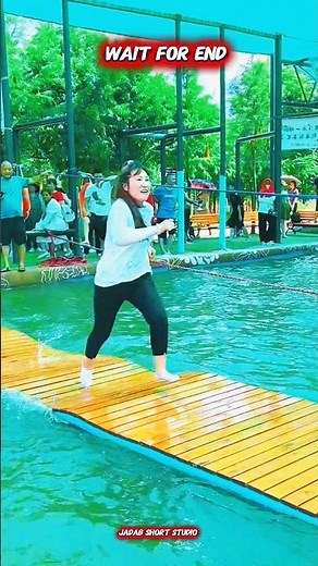 🔥 Running on Water Challenge! What Happens at the End? 😱 #shorts