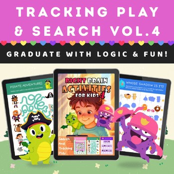 Visual Thinking Vol.4 | Search & Tracking Logic | Right Brain Worksheets