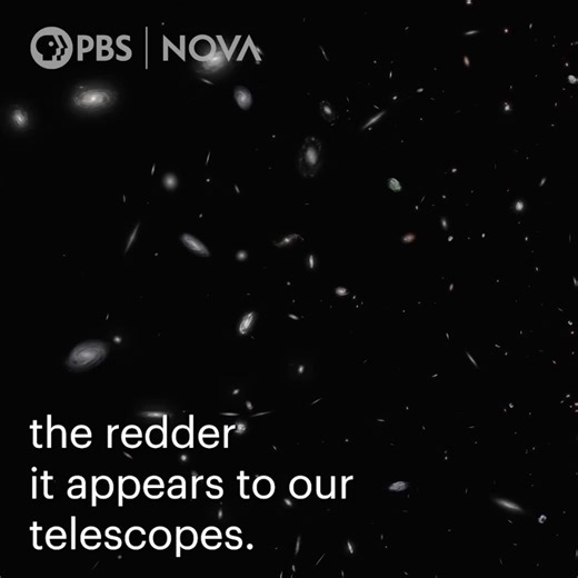 The red shine you glimpsed through your telescope might actually be a distant galaxy. #NationalColorDay Delve into the strange phenomenon called "redshift": | NOVA l PBS