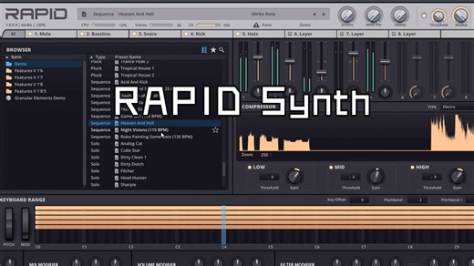 [179.99欧]超乎想象的强！Parawave-audio RAPID Synthesizer 举荐