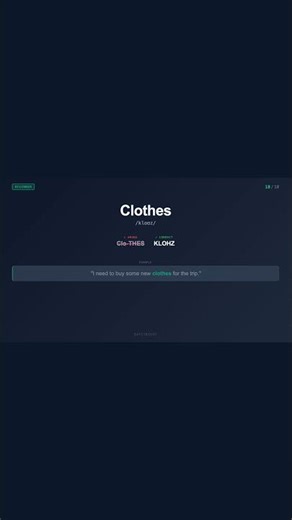 How to ACTUALLY pronounce "Clothes" #shorts